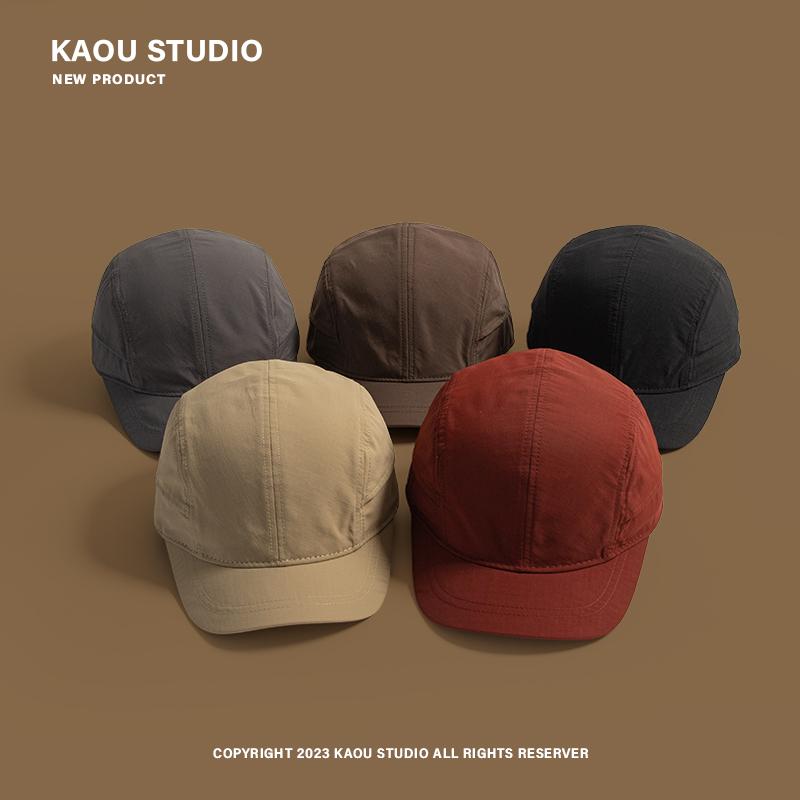 Short Brim Hat Men's Japanese Thin Summer Sun Protection Peaked Cap Outdoor Quick-Drying Baseball Cap for Women