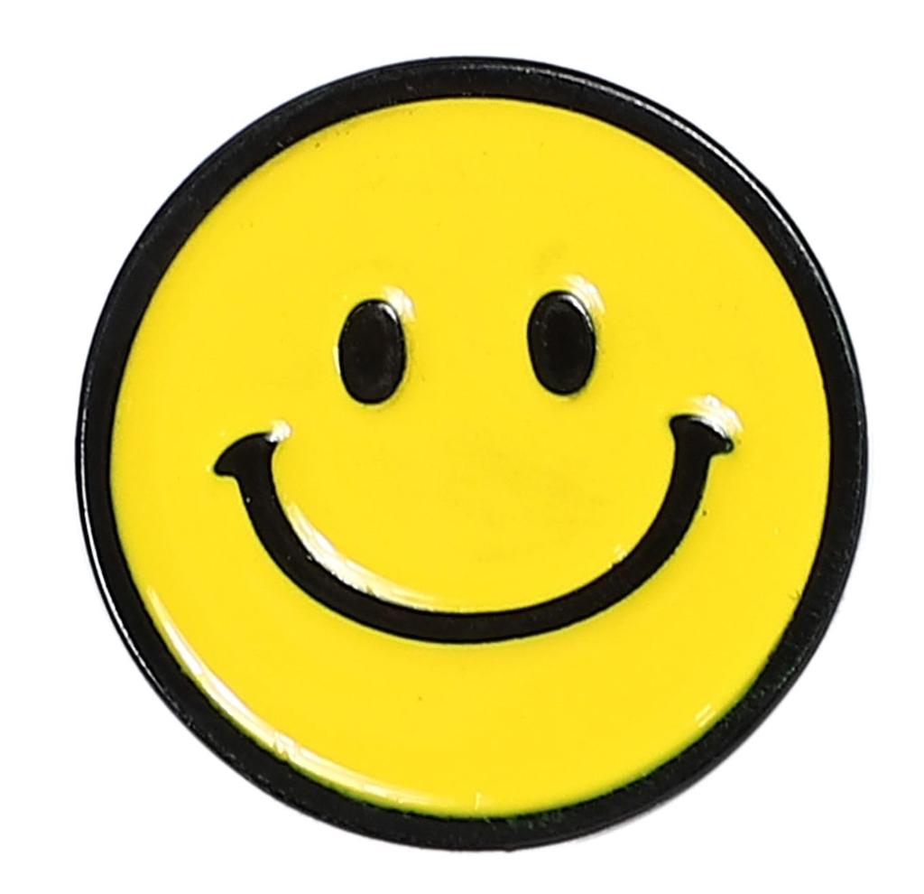 Cute Smiley Face Pin Badge with Butterfly Clutch, Alloy, C0077