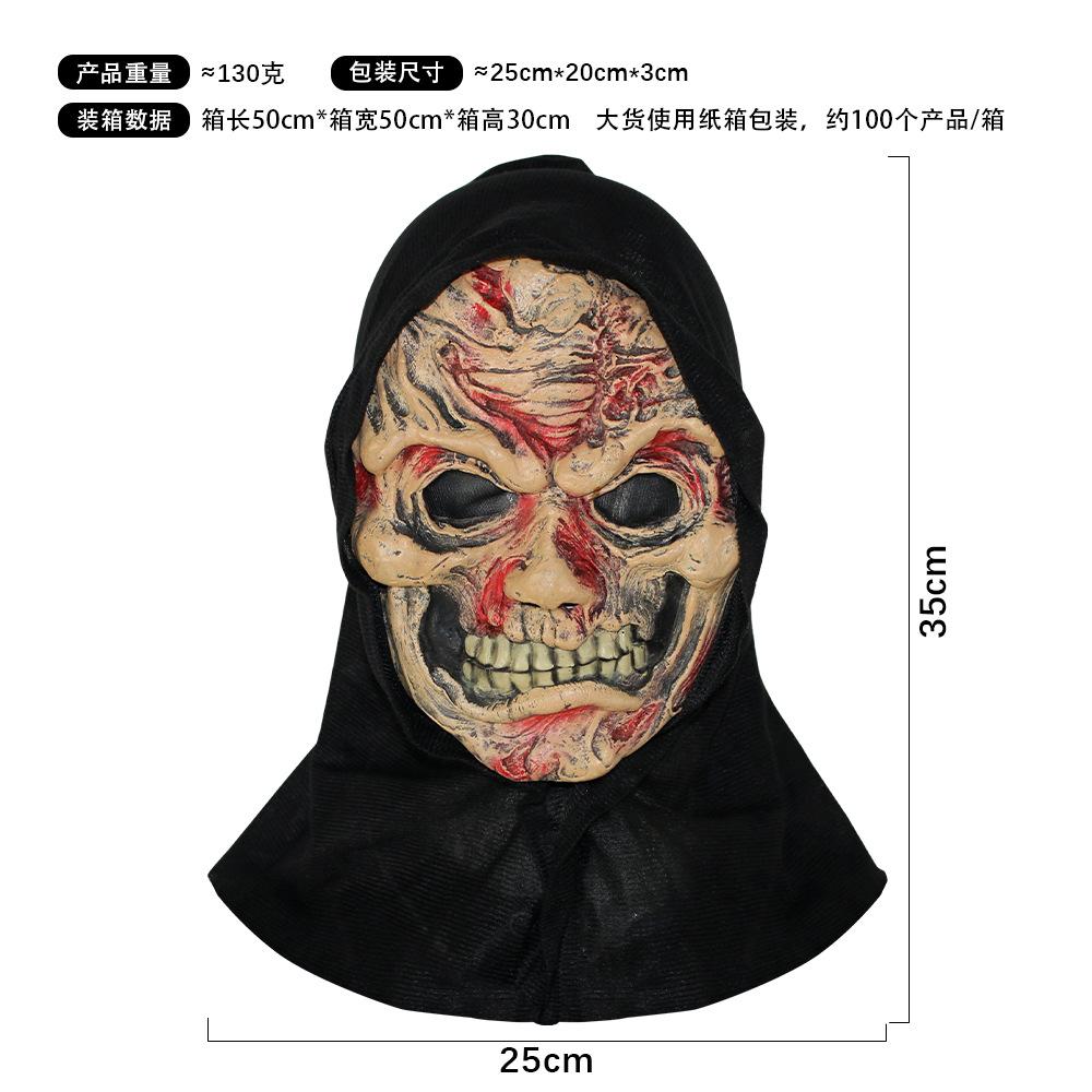 Scarred face, terrifying scream, mask, masquerade, ghostly face, Halloween party, prank prop