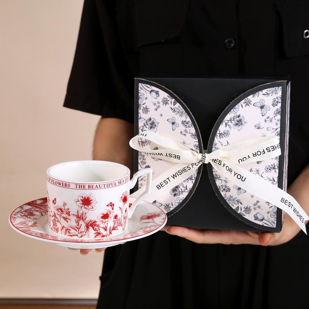 220 ml Retro-Kaffeetasse, Snackschale, Espressotasse, Keramik-Trinkgeschirr, nordische Heimdekoration, Tasse, Urlaubsgeschenkset