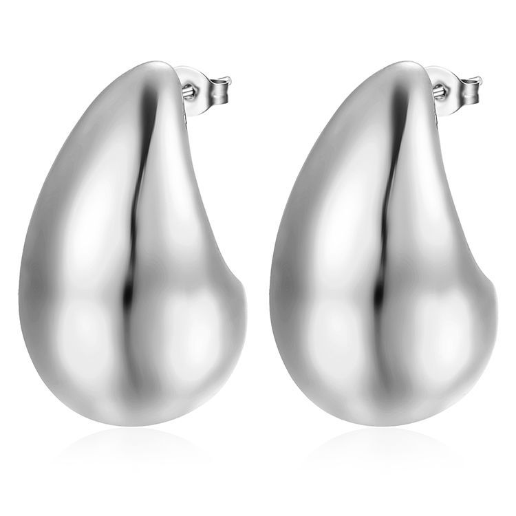 Cercei cu picătură de apă din oțel inoxidabil Cercei din oțel cu titan de 18K, ușoare, de lux premium, versatili