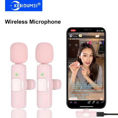 2.4G Csíptetős Mikrofon Mini Vezeték Nélküli Mikrofon Hang- és Videórögzítő Mikrofon iPhone Android Telefonhoz Élő Közvetítéshez Játékhoz