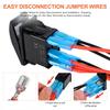 LED Light Bar Waterproof Rocker Switch Toggle On-Off 12V 24V 5Pin SPST Orange Backlit, with Jumper Wires Set Compatible for Polaris RZR Can-Am Car