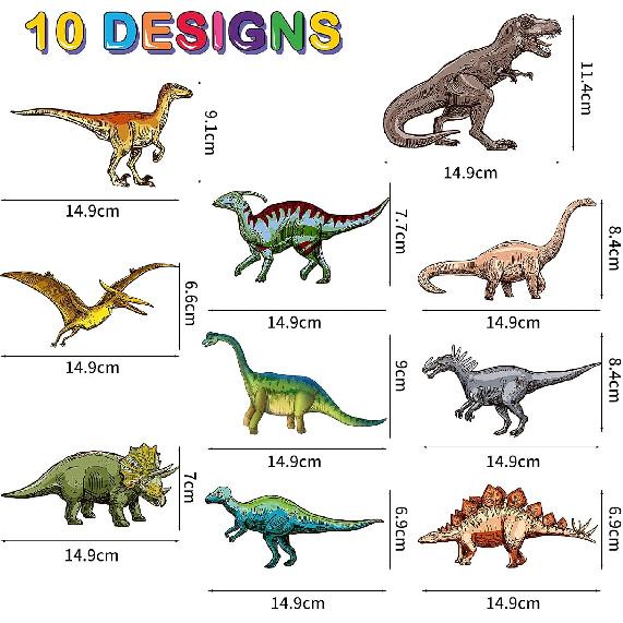 Outus 40 Pieces Dinosaur Cutouts Classroom Decorations Dinosaur Wall Decals Bulletin Board Set for Kids Birthday Present Party School Playroom