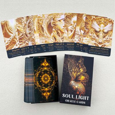 GZXINKE Soul Light Oracle Oracle Spiritual Oracle Explore Cosmic Wisdom and Intuitive Insights Deck, Beginner's Cards, Cards,