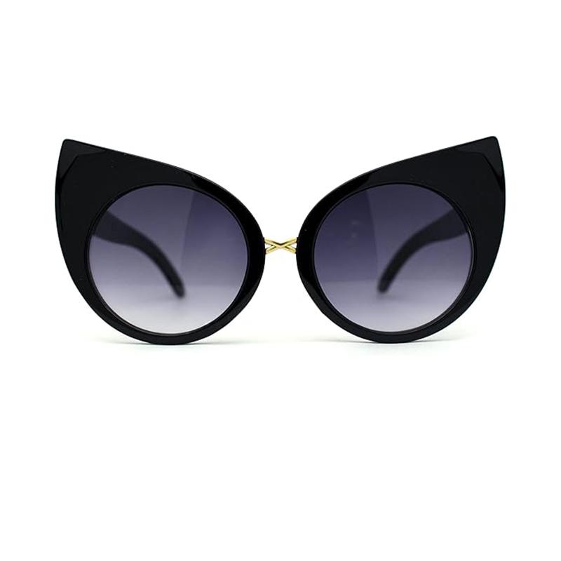 

Большие женские солнцезащитные очки «кошачий глаз», симпатичные градиентные очки с кошачьими ушками, модные солнцезащитные очки с большой оправой, очки для вечеринок