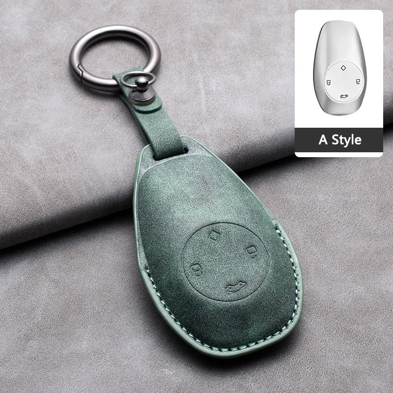 Suede Leather Car Smart Key Fob Case For Leapmotor T03 S01 C11 C01 Type Key Cover Shell Holder Keychain Car Styling Accessories