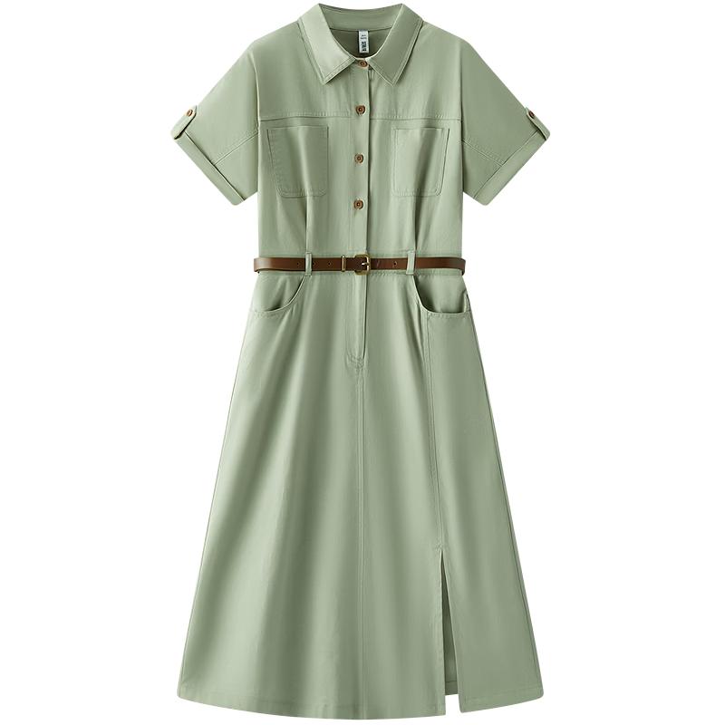 Semir Women's Summer Cotton Shirt Midi Utility Dress