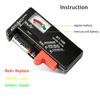 Battery Tester for Household Batteries, Universal Battery Checker Small Battery Tester for AAA AA C D 9V 1.5V Button Cell