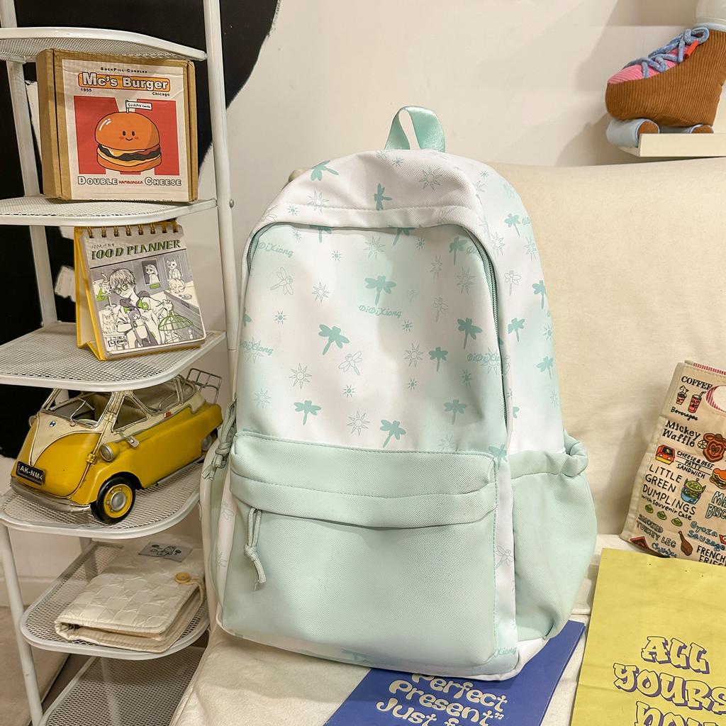 School bag new high-aesthetic Japanese fresh, sweet, artistic, and cute butterfly backpack, lightweight travel backpack for middle school students