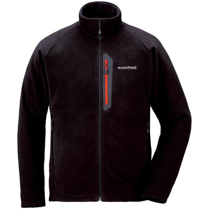 MONTBELL Solid Logo Outdoor Warm Stand Collar Fleece Jacket Men's