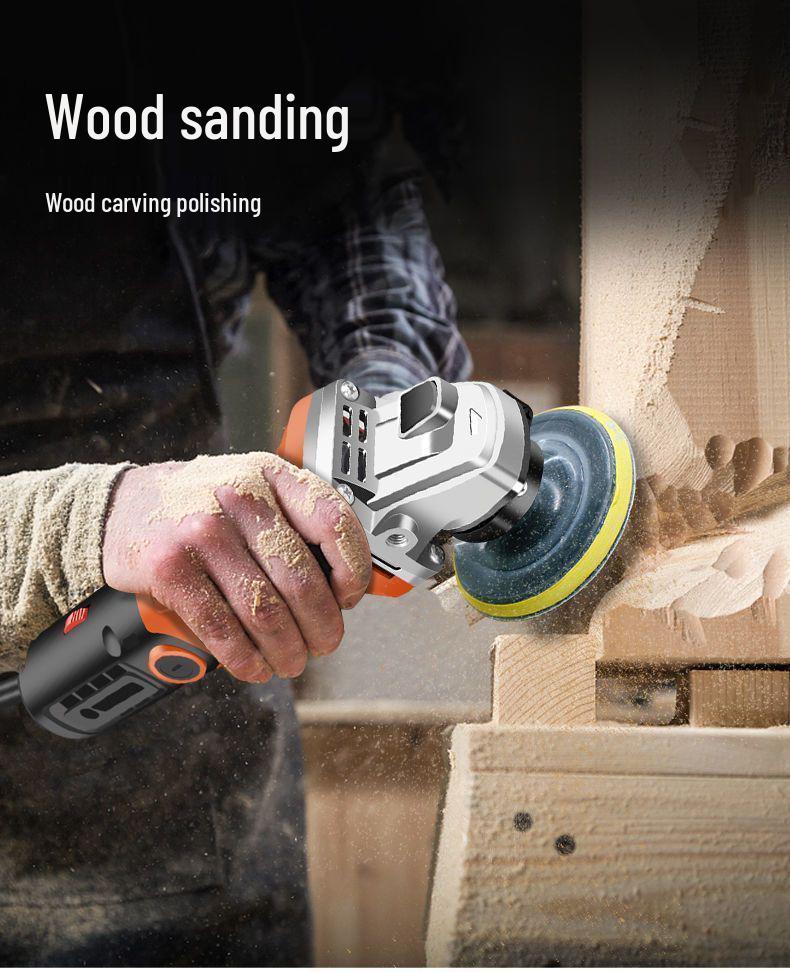Polizor unghiular multifuncțional de mare putere pentru lustruire, tăiere, îndepărtarea ruginii și șlefuire de uz casnic.