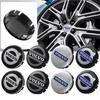 4 Stück 64mm Auto Radnabenkappe Modifiziertes Emblem Zubehör für Polestar AWD V50 S60 XC60 S40 XC40 XC90 V60 S80 S90 V90