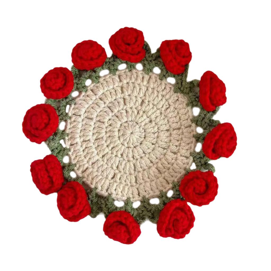 Suport de pahar cu floare Kituri de croșetat Kituri de suport de pahar croșetat Kituri de start pentru suport de pahar croșetat Cadou creativ pentru decorarea casei