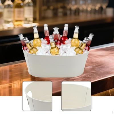 Gheațieră ovală cu mâner pentru depozitare gheață, ideală pentru petreceri și restaurante