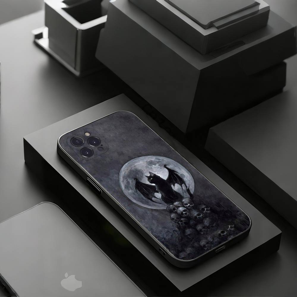 Goth Vampire Bat Gothic Phone Case For iPhone 17 16 15 14 13 12 11 Pro Xs Max Mini Plus Antislip Shockproof Hard