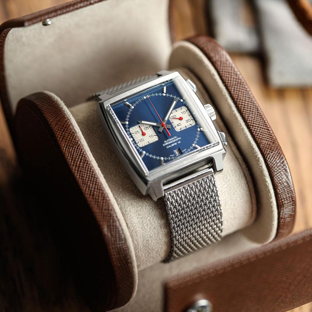 WatchGecko Meliotto Braccialetto per Orologio in Acciaio Inossidabile a Maglia Milanese con Doppia Chiusura a Pulsante e Barre a Molla a Rilascio Rapido Argento - - (20 millimetri)