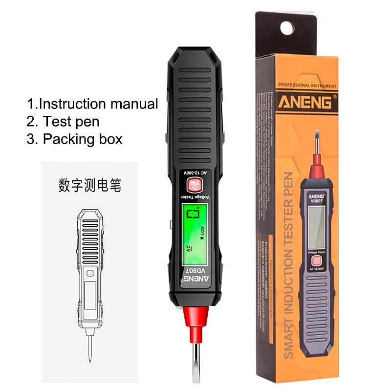 One-Word Induction Portable 50/60Hz Smart Electric Pen Tester Ncv Sensor Ac 12-300V Non-Contact Wire Detector Tools