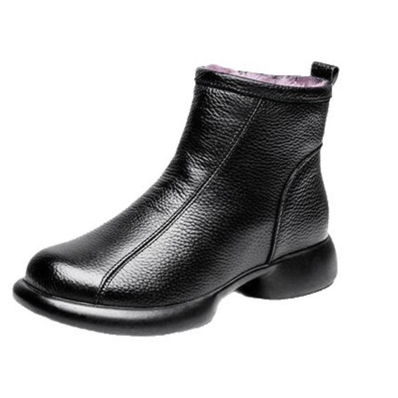 Winter Thickened Mom Warm Boots Women's Thick Heel Low Heel Fashion Boots Cotton Shoes Soft Sole Women's Boots Comfortable