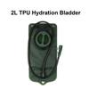 Portable 2L TPU Hydration Bladder for Camping Cycling Hiking Running Large Opening Sports Water Bag Green Green 2L
