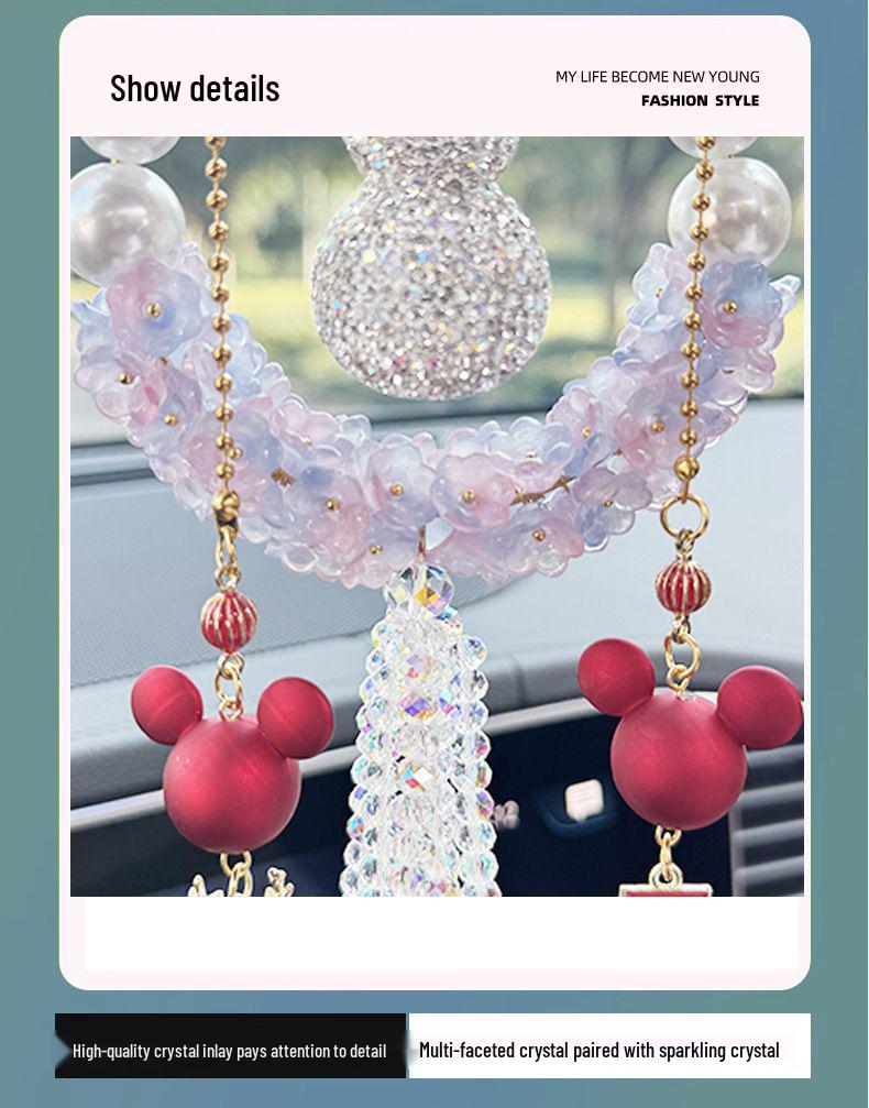 Crystal Gourd Car Safety Pendant for Rearview Mirror - Goddess Vibe Interior Decoration