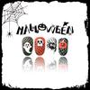 24pcs Halloween Press On Nails Short Oval Bat Fake Nails with Spider Skull Pumpkin Spider Web Designs Ghost False Nail Halloween Acrylic Nail Kit