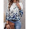 2026 New Women's Fashionable Long-Sleeved T-Shirt with Fresh Floral Pattern, Perfect for Everyday Wear and Stylish Outfits