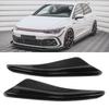 2PCS Front Bumper Aero Kits Canards Wing for Maxton   Replacement for MK8 2021+(Glossy Black )