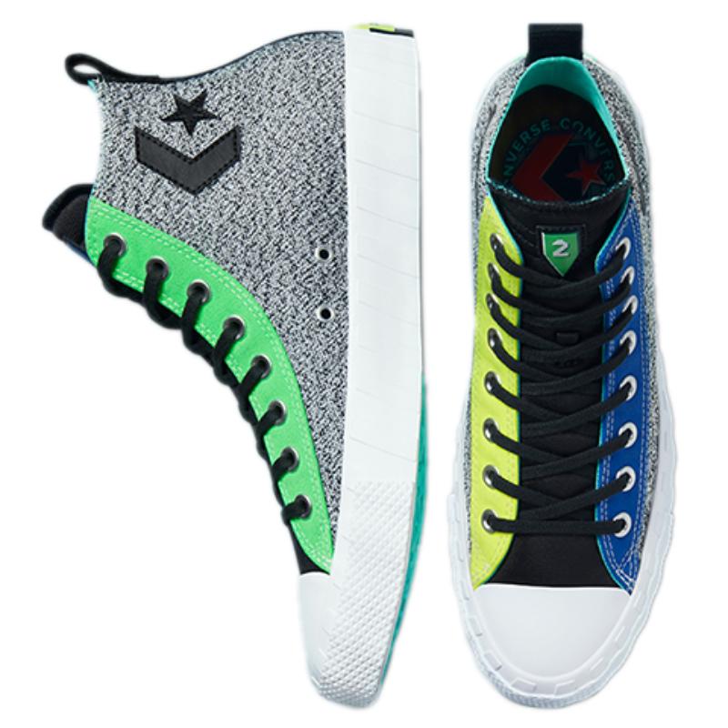 NBA X Converse Unt1tl3d Collaboration Casual and Comfortable High Top Espadrilles Unisex Grey Colour