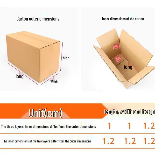 Cardboard Express Nej. 7 Rektangulär Halvhöjd Superhård Trelagers Femlagers Förstärkt Kartong