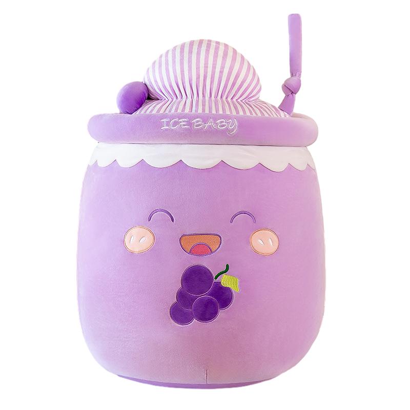Ice Plush Toy Snow Milk Tea Cup Girl Bed Doll Accompany Present Gift Birthday