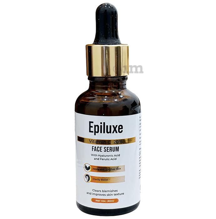 Epiluxe Сыворотка для лица с витамином С 20% | Осветляющая и антивозрастная | Усилитель сияния кожи