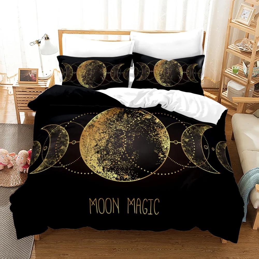 Comforter Mandala Sun And Moon Decor Set King Queen Sizeboho Exotic Style Polyester Bedding Set For Adults