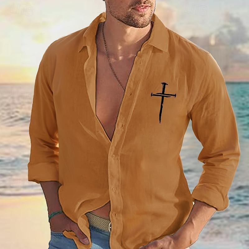 Shirts Fashion Casual Shirts Floral Stitching Casual Men's Tops Shirts Simple and Comfortable Men's Shirts