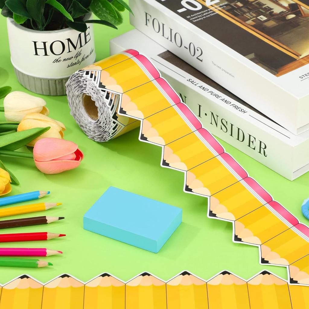 Die-Cut Paper Trims with Vibrant Designs for Back-to-School, Display Walls, and Classroom Organization,Perfect for Room Decor