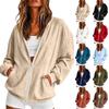 Women's Fashion Casual Lightweight Loose Fit Zip-Up Jacket for Fall