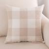45cm Plaid Print Flachs Quadrat Kissenbezug Kissenbezug Kissenbezug Home Decor