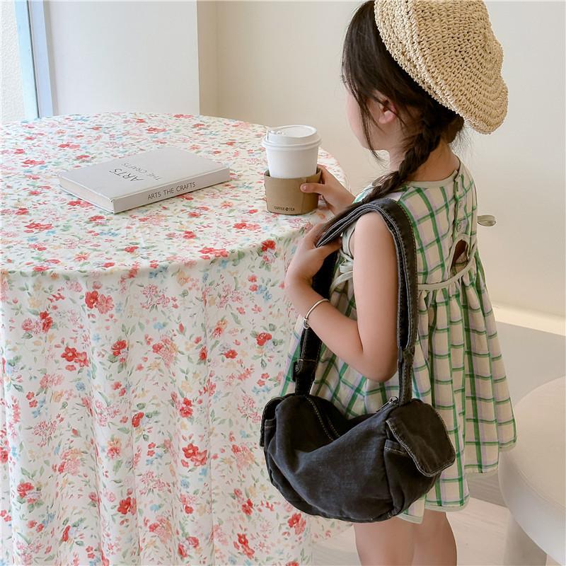 Canvas Kids Trendy Crossbody Bag With Lightweight Design For Casual Outings