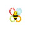 SASSY ABS Teether Rattle, Suitable for Babies 3 Months and Up, Cool To the Touch, Various Textures, Bumble Bites Fun (TYSA80679)