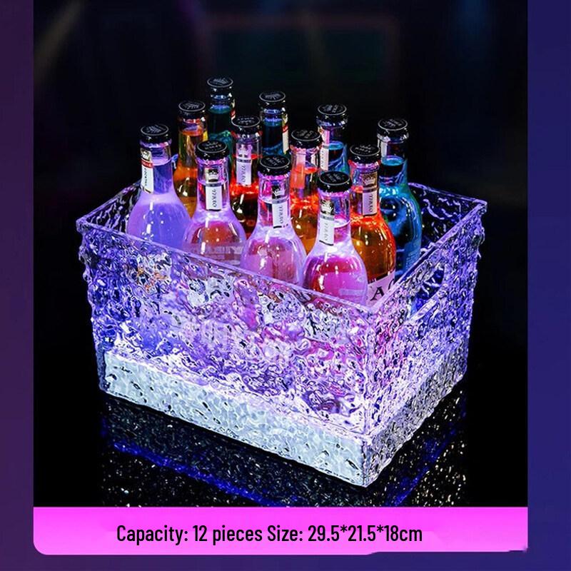 ZISIZ Upgraded Luminous Ice Pattern Wine Bucket