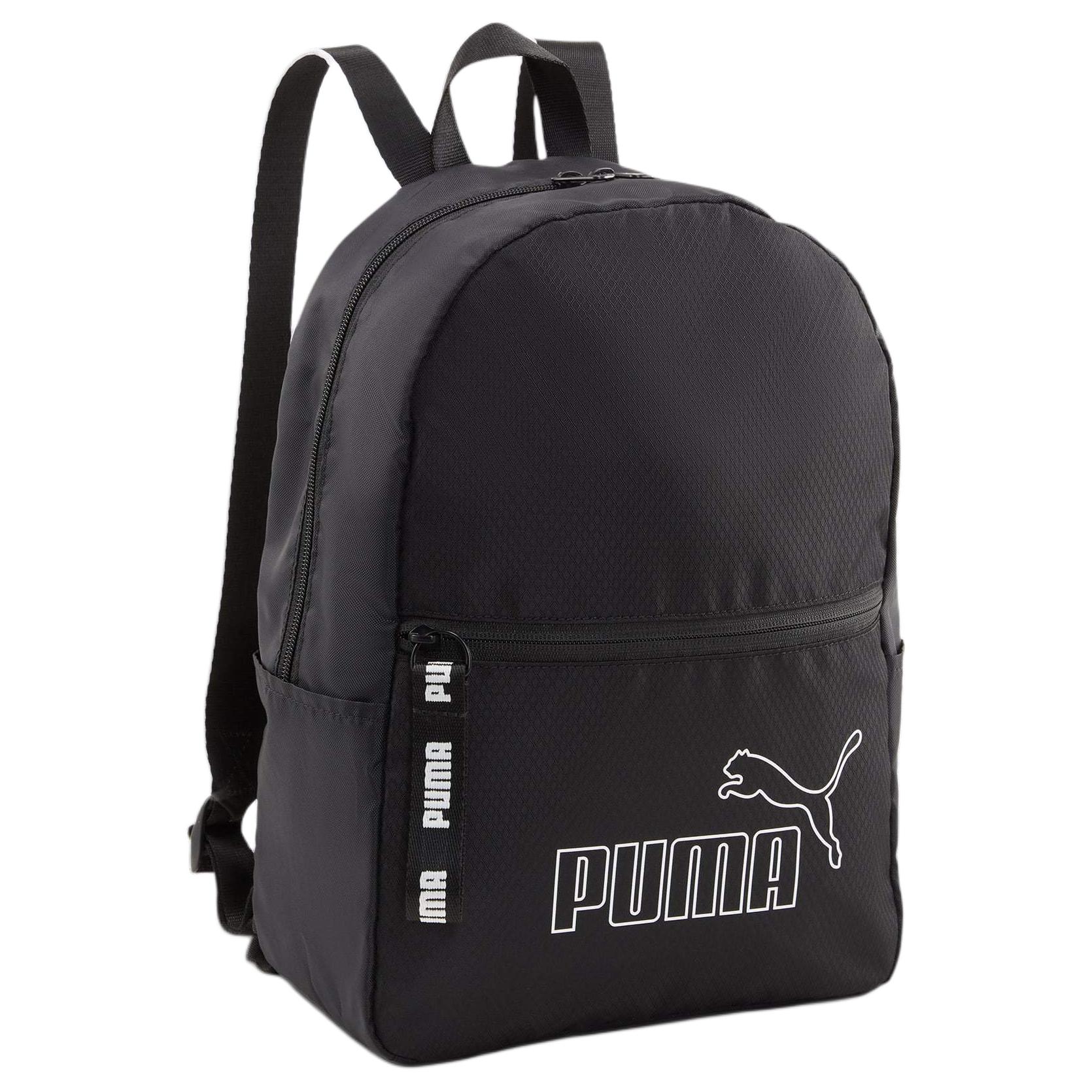 Puma Core Base Simple Fashion Zipper Backpack Unisex Backpack Black 090642-01 Black
