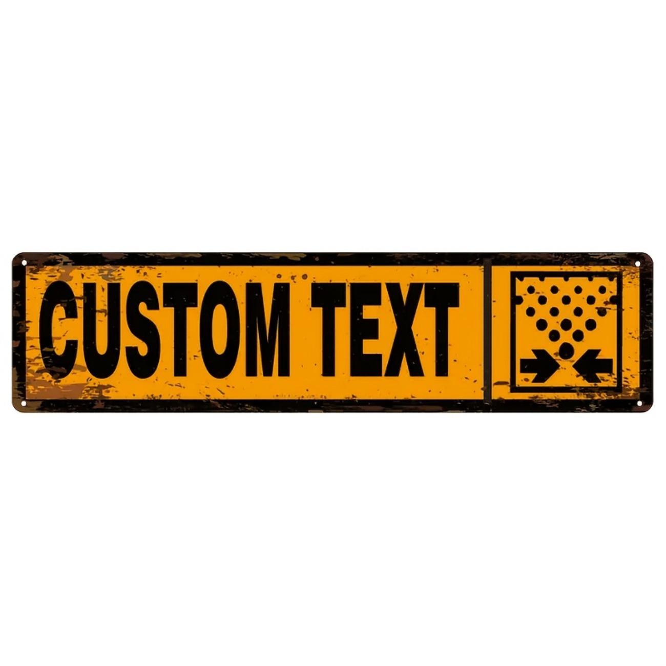 

Personalized Iron Street Sign 40x10cm Weatherproof Wall Decor Home Gift чорний