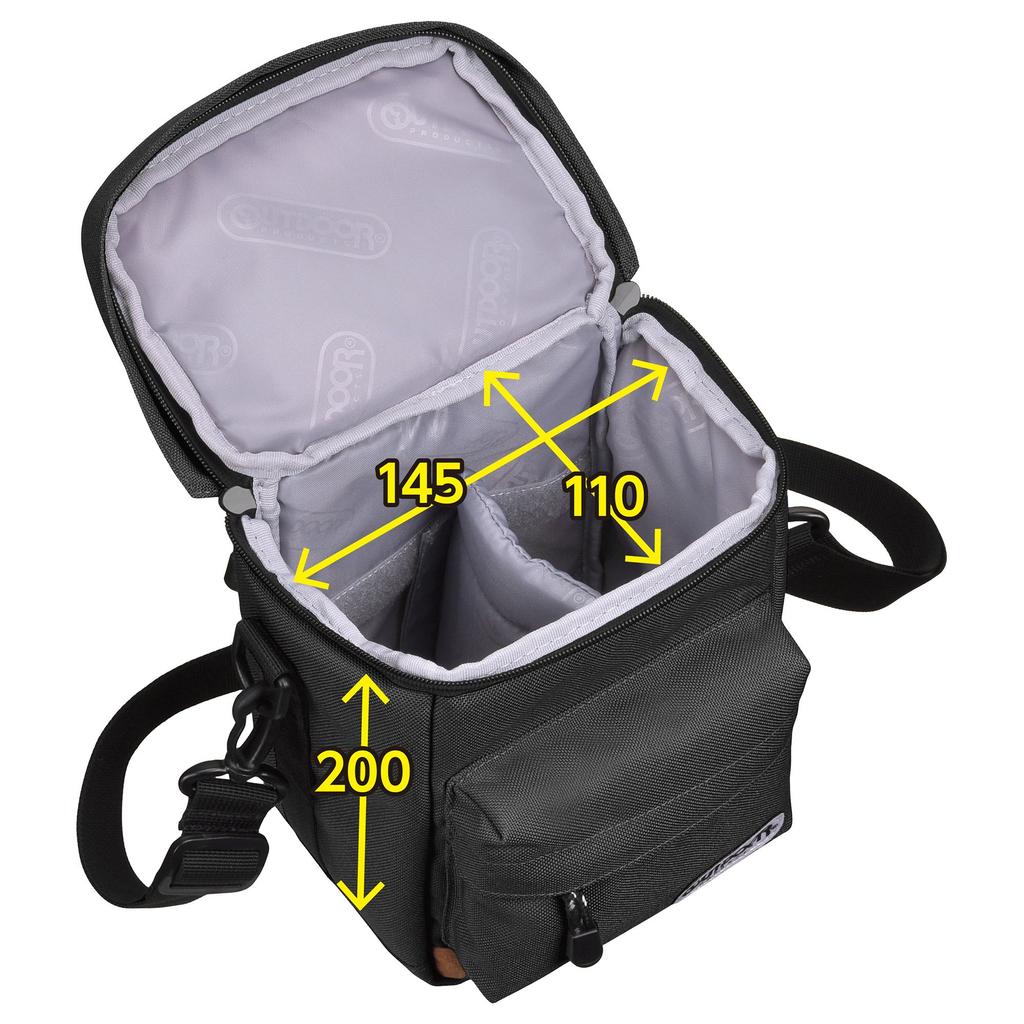 OUTDOOR PRODUCTS Camera Bag Camera Shoulder Bag 04 Black ODCSB04BK Vertical Type for Easy Access