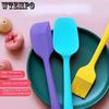3Pcs Scraper Set One-piece Butter Cream Silicone Spatula Oil Brush High-temperature Resistant Baking Set Tool Kit