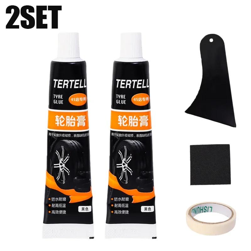 60ml Autoreifen-Reparaturkleber Wasserdicht Hitzebeständig Verschleißfest Rissreparatur Spezielles Gummi Autoreparaturwerkzeuge