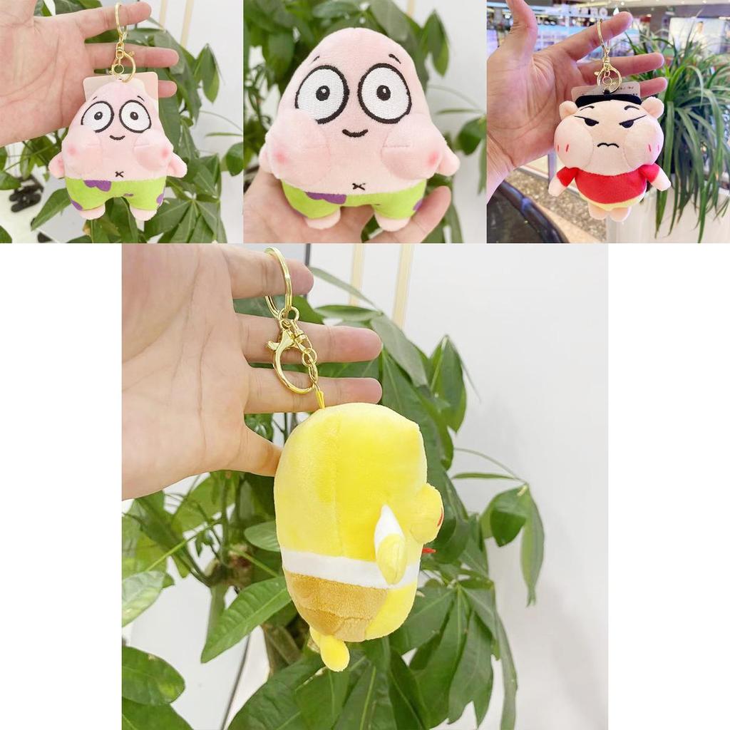 Adorable Cartoon Plush Spongebob And Patrick Star Keychain Doll For Kids And Adults