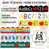 6 Pcs Bulletin Board Borders Pencil Print Border Trim Decorative Sticker Bulletin Border Trim for Classroom Decorations