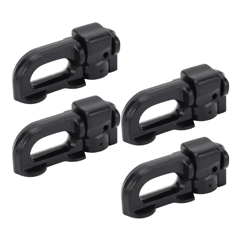 4Pcs L Track Double Stud Tie Down Fitting Carbon Steel L Track Rail Double Stud Fitting for Truck Bed Trailer Cargo