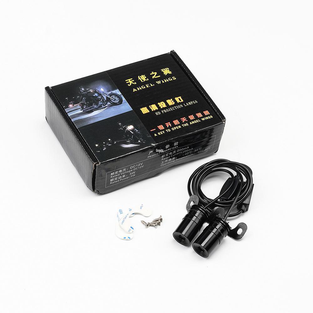 

Angel Wings Motorcycle Projection Light: Universal Atmosphere Ground Lights Angel Wings Welcome Light [Set of 2] белый