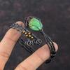 Boulder Chrysoprase Cuff Bracelet Copper Wire Wrapped Bangle Handmade Adjustable Cuff Bracelet Gemstone Bangle Copper Jewelry Gift For Him